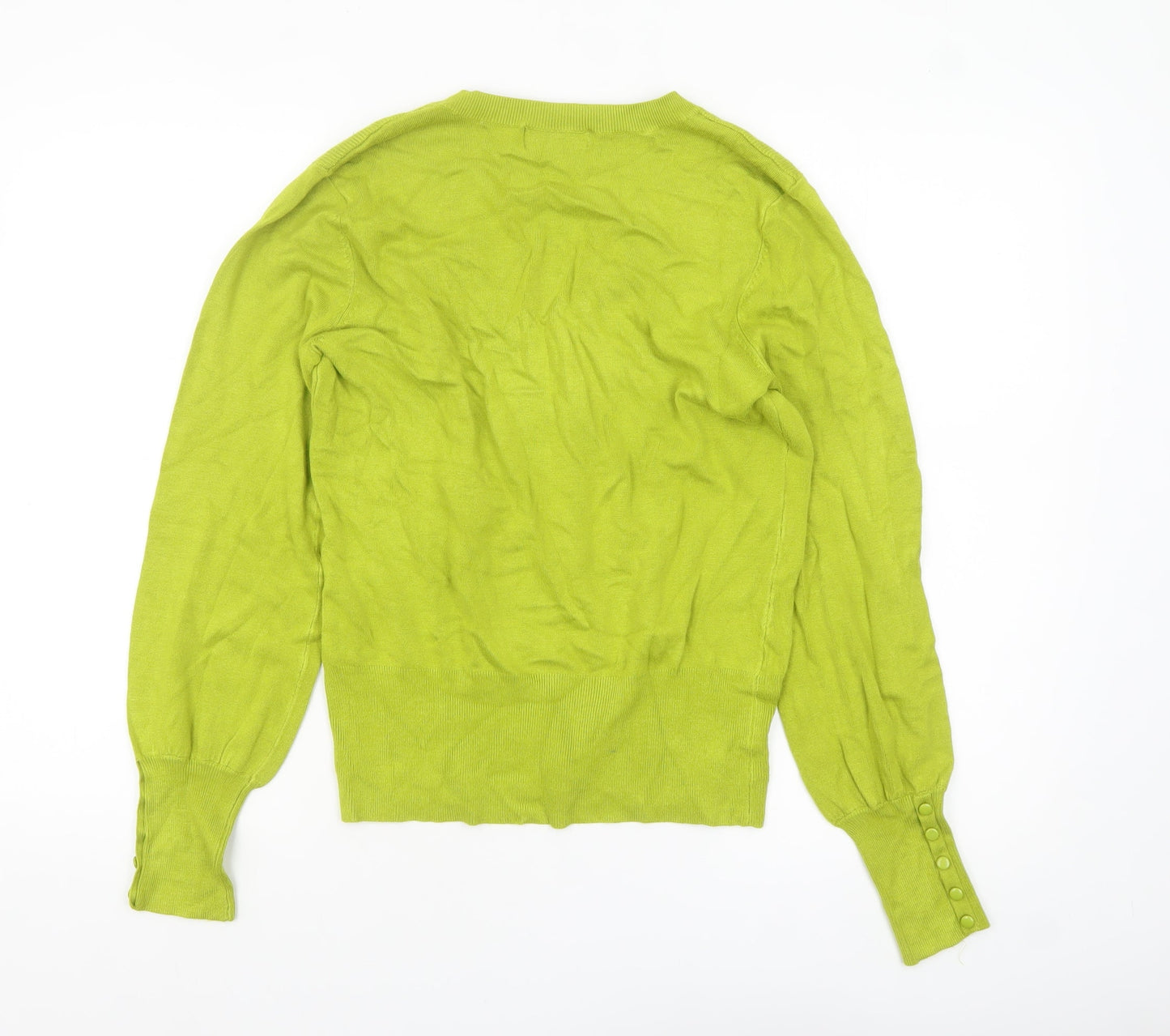 Petite Collection Women’s Green V-Neck Wrap Jumper Size 12 Petite