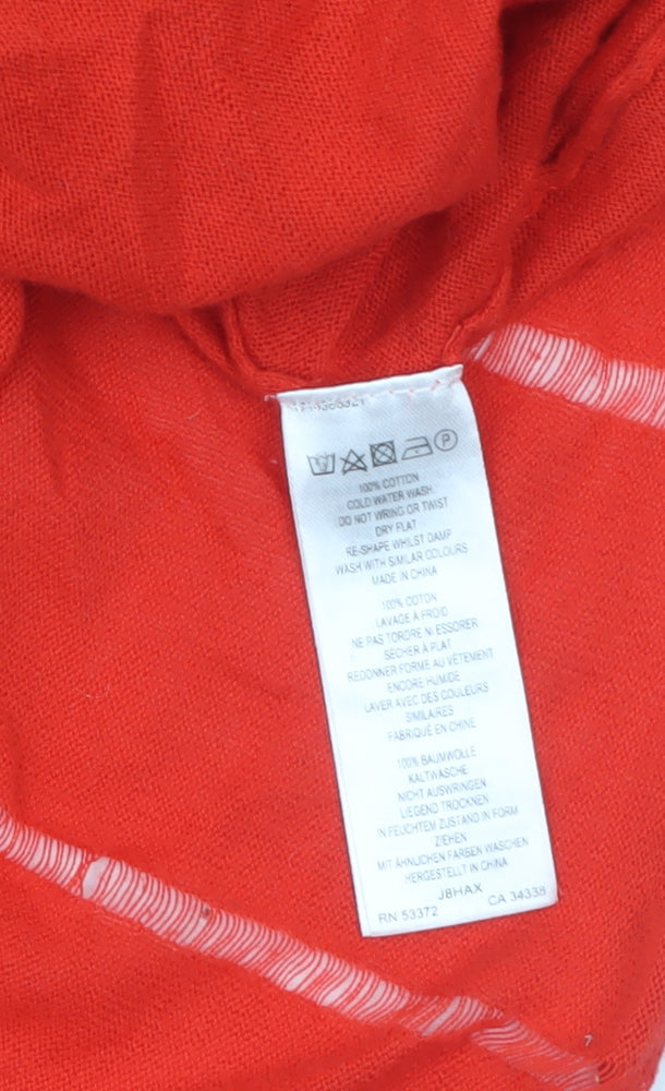 Great Plains Women Red Knit Cotton Pullover Jumper M