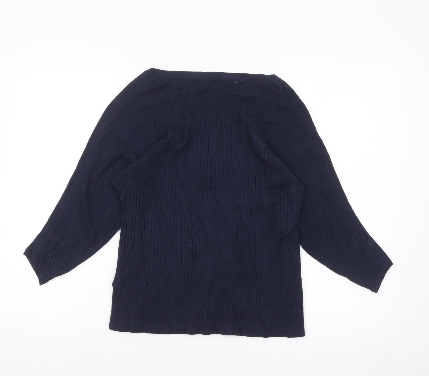 Marks and Spencer Women Navy Small Button Detail Pullover Jumper