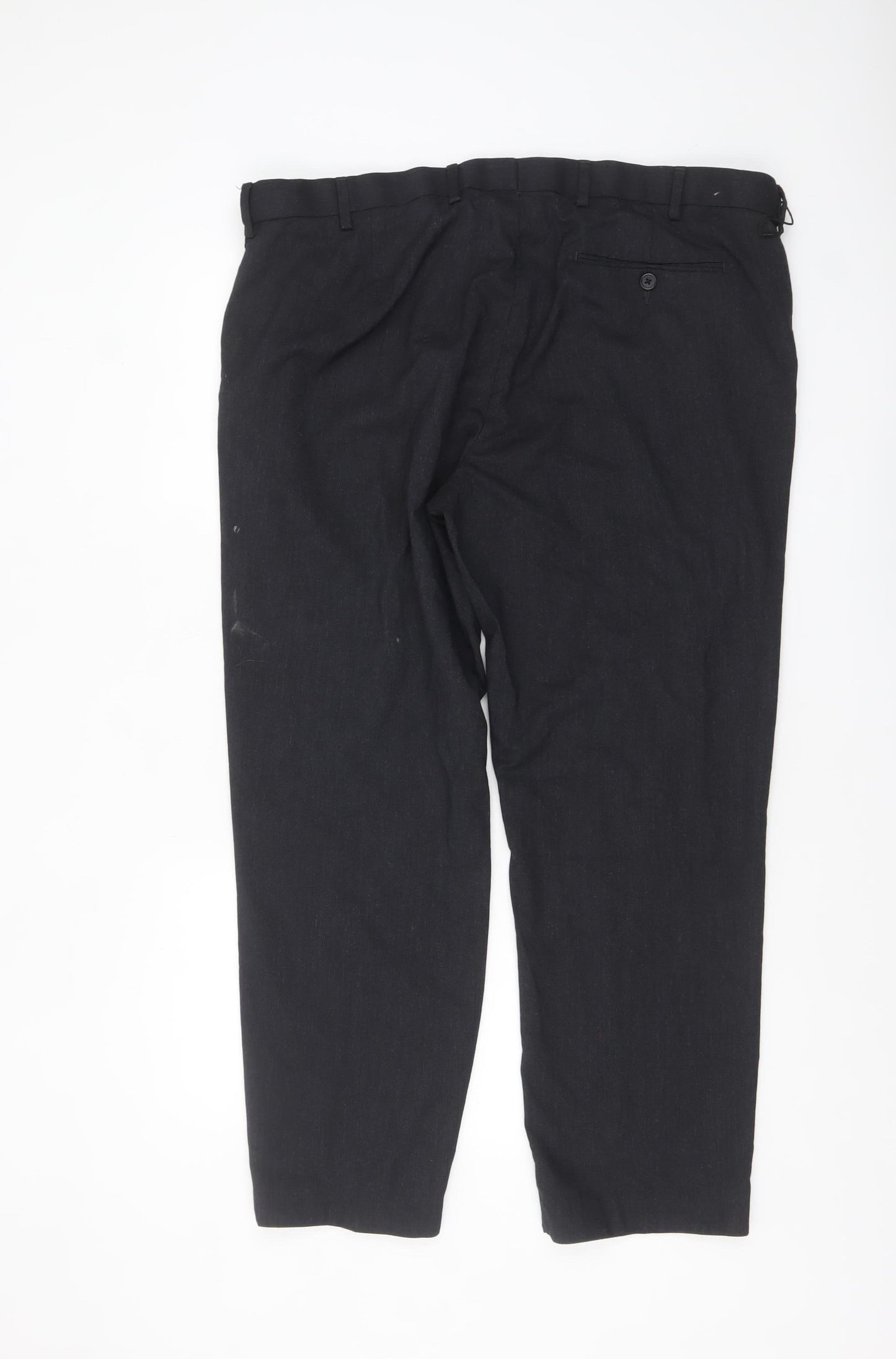 Marks and Spencer Men's Grey Regular Fit Trousers 40W 29L