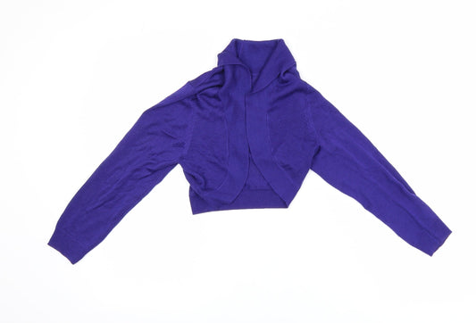 Monsoon Women Purple Shrug Knit Long Sleeve Cardigan S