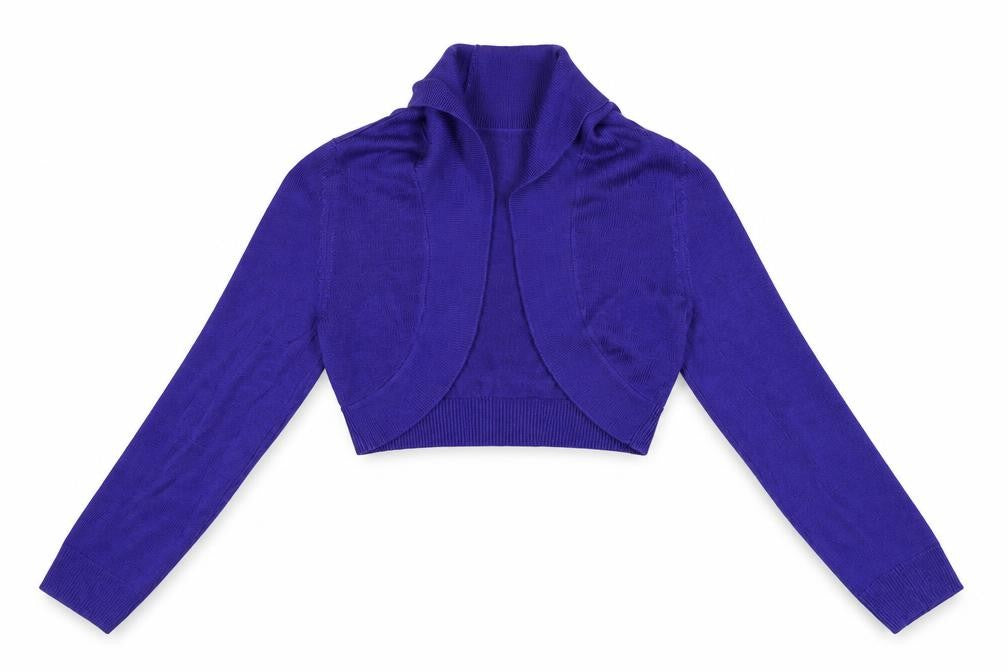Monsoon Women Purple Shrug Knit Long Sleeve Cardigan S