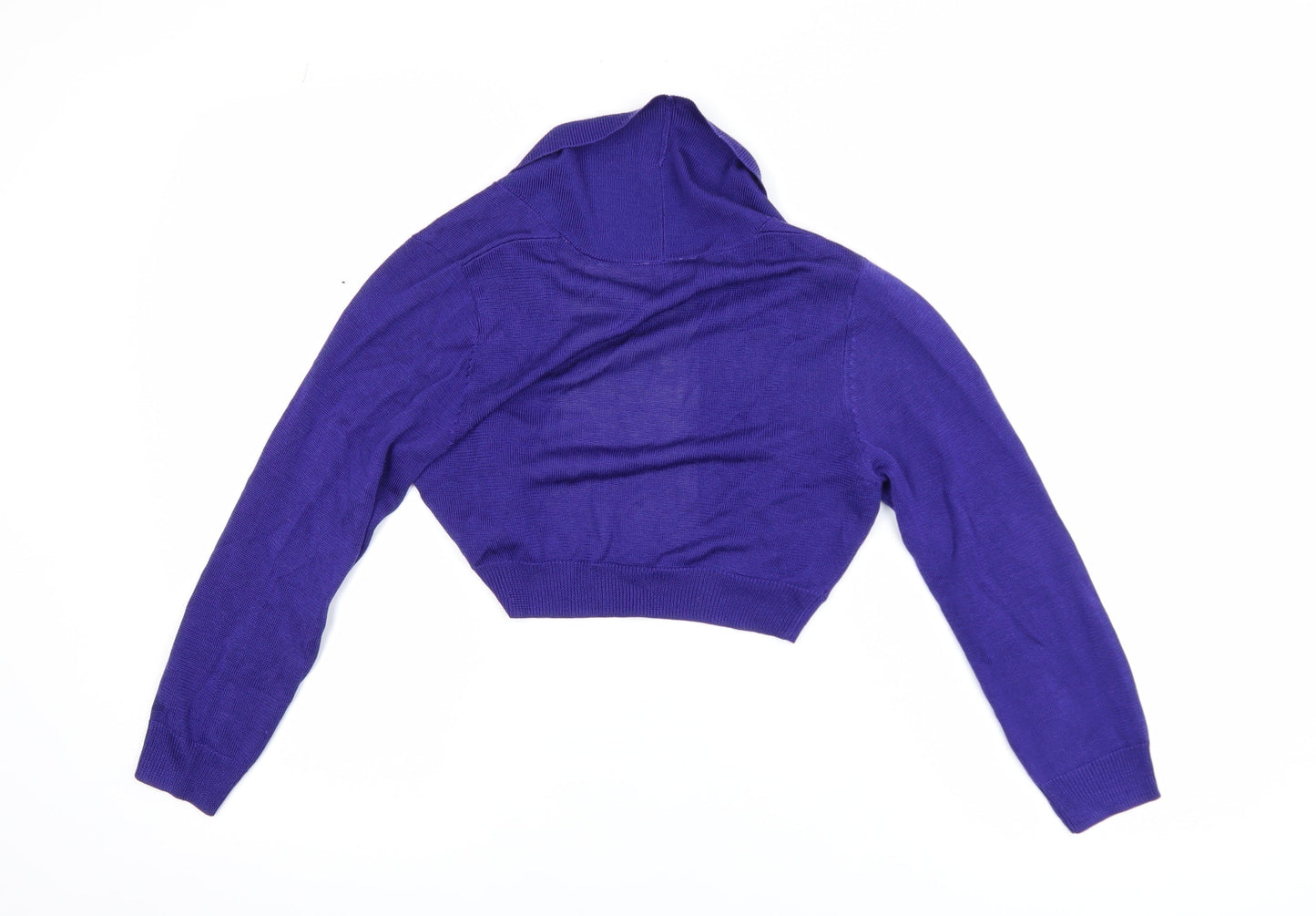Monsoon Women Purple Shrug Knit Long Sleeve Cardigan S