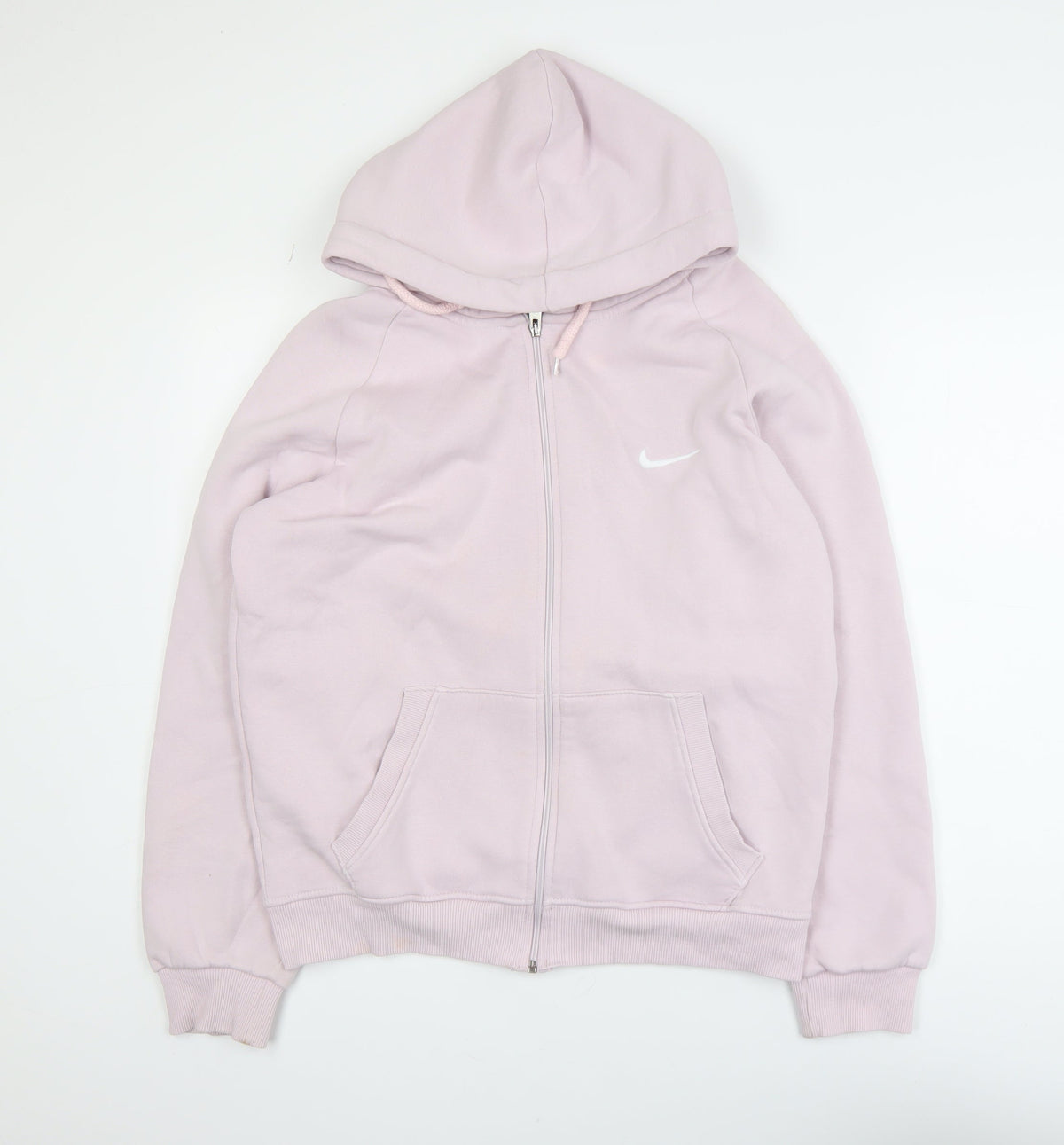Nike Women's Pink 2XL Cotton Full Zip Hooded Track Jacket