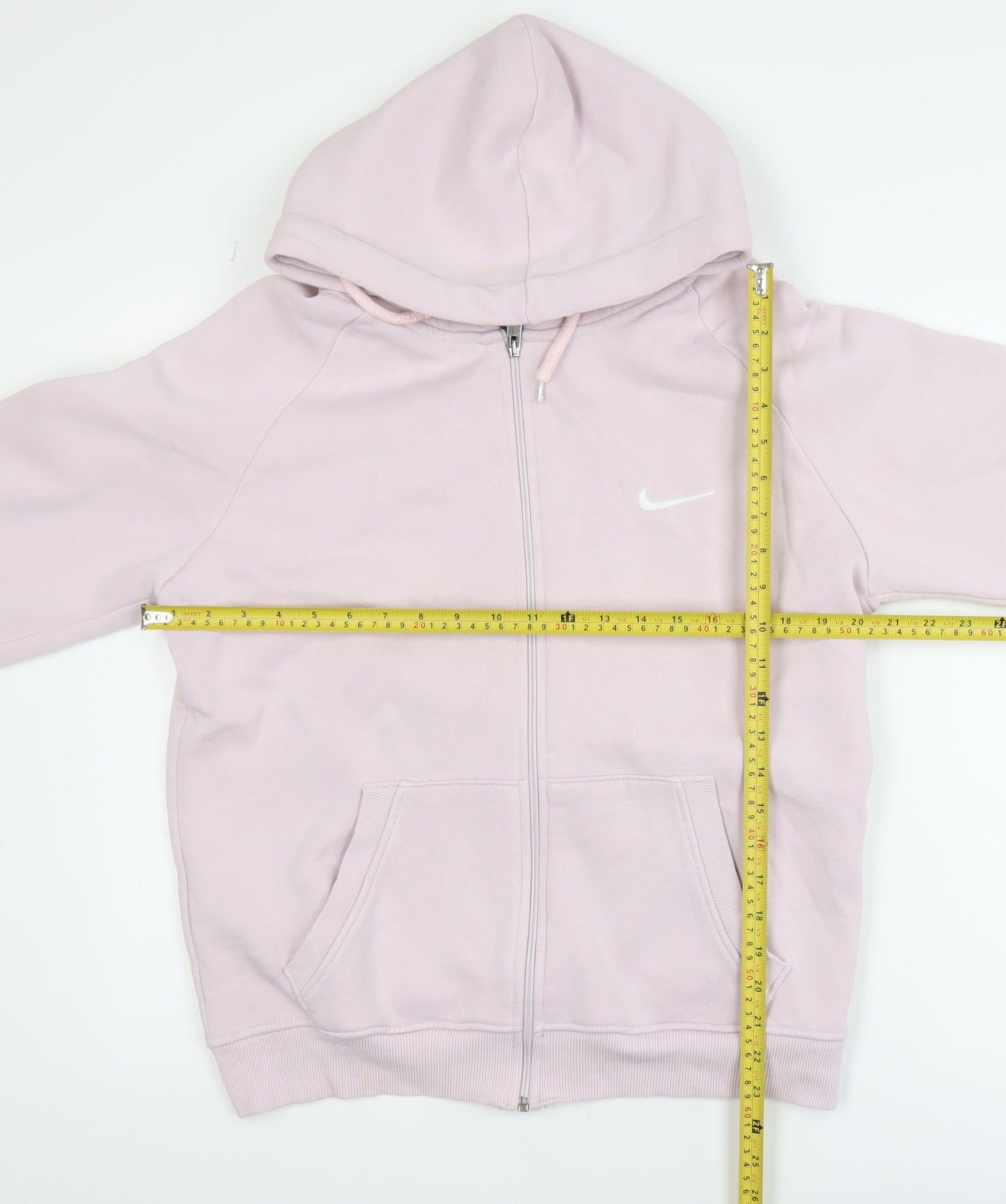 Nike Women's Pink 2XL Cotton Full Zip Hooded Track Jacket