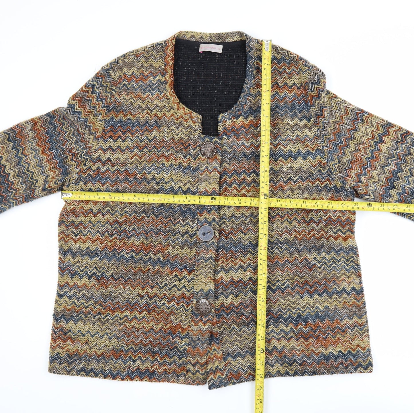 Marks and Spencer Per Una Multicoloured Tweed Patterned Jacket XL