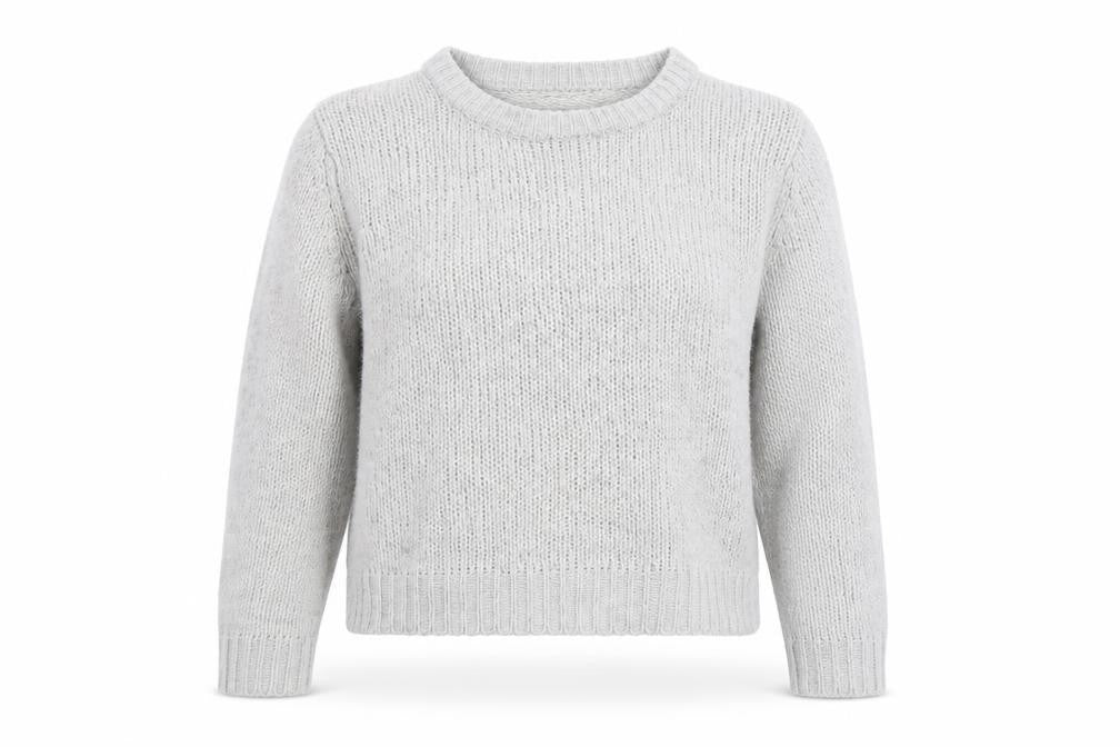 Cheap Monday Womens Grey Wool Blend Knit Jumper Size S Classic Crew Neck