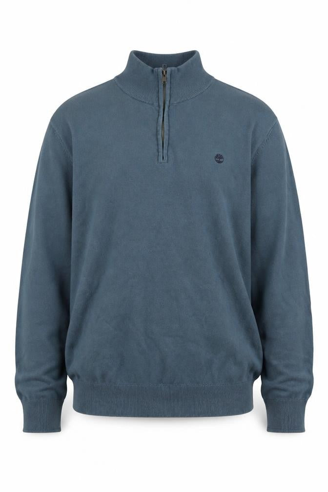 Timberland Men's Blue XL 1/2 Zip Cotton Sweatshirt