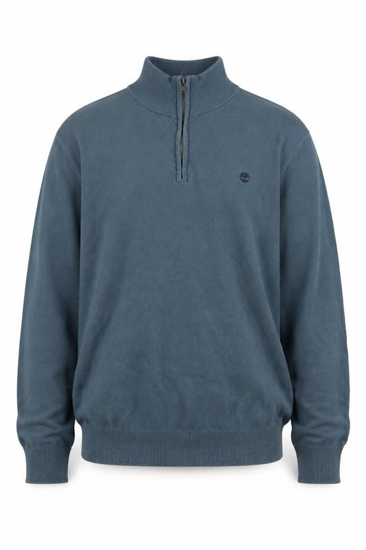 Timberland Men's Blue XL 1/2 Zip Cotton Sweatshirt
