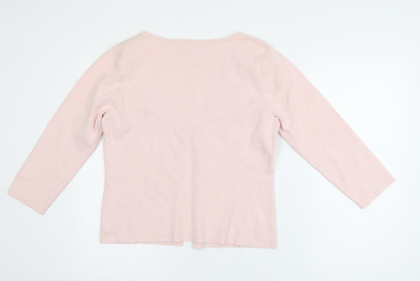 Fenn Wright Manson Women's Pink V-Neck Tie Front Cardigan Size 12