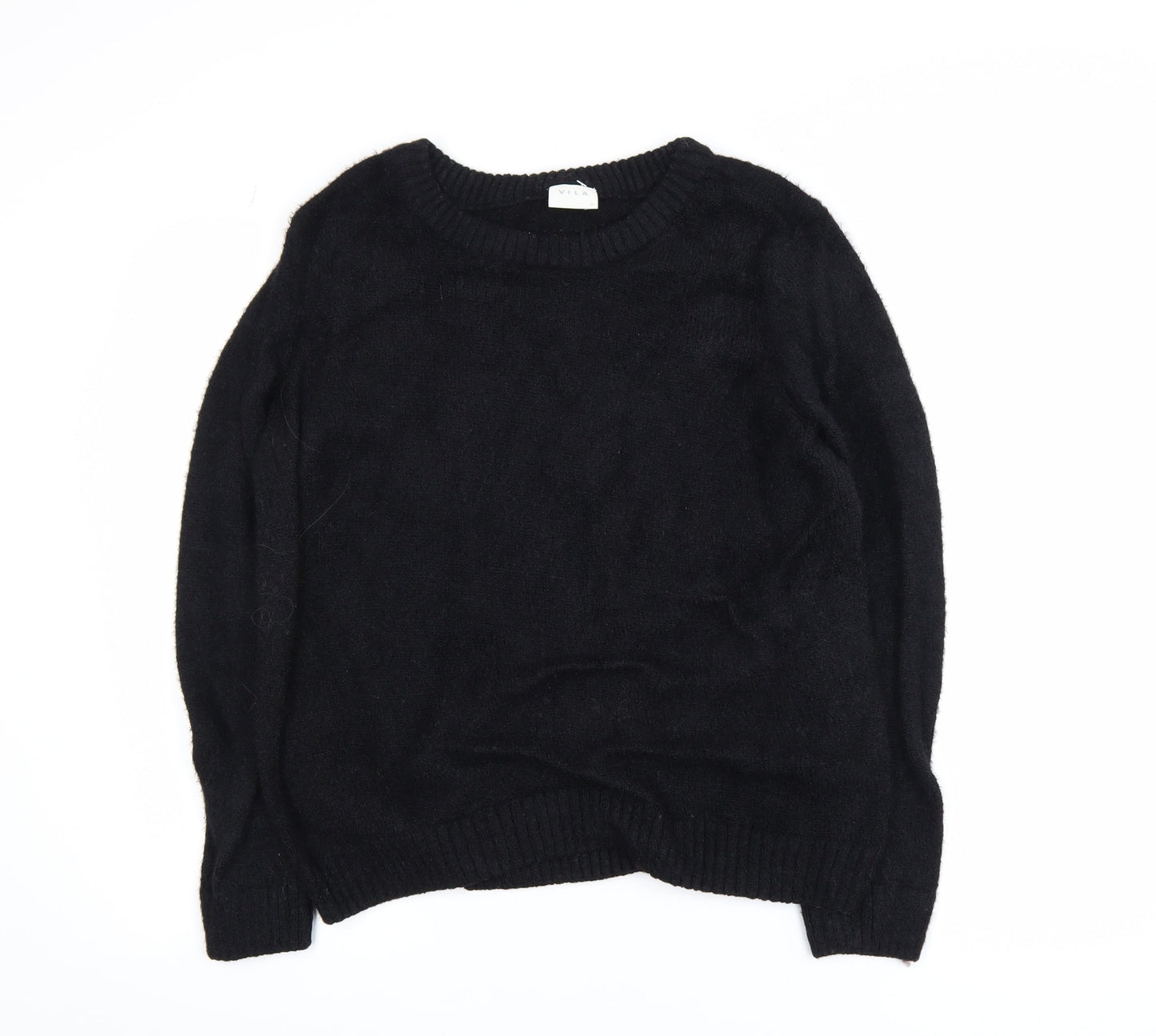 VILA Women's Black XL Pullover Crew Neck Jumper