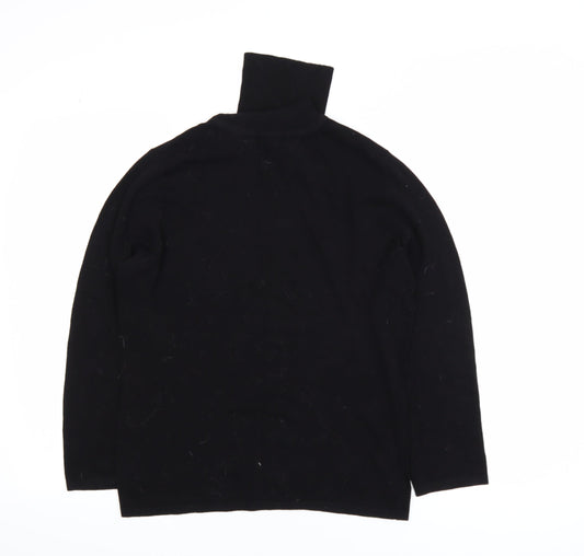 Casual Express Women Black Roll Neck Long Sleeve Knit Top M