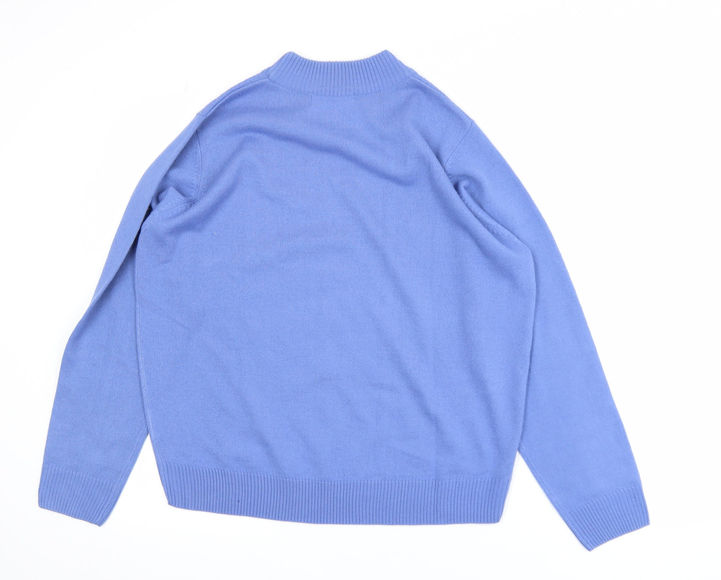 Honor Millburn Blue Acrylic Cable-Knit Crew Neck Men's L Jumper