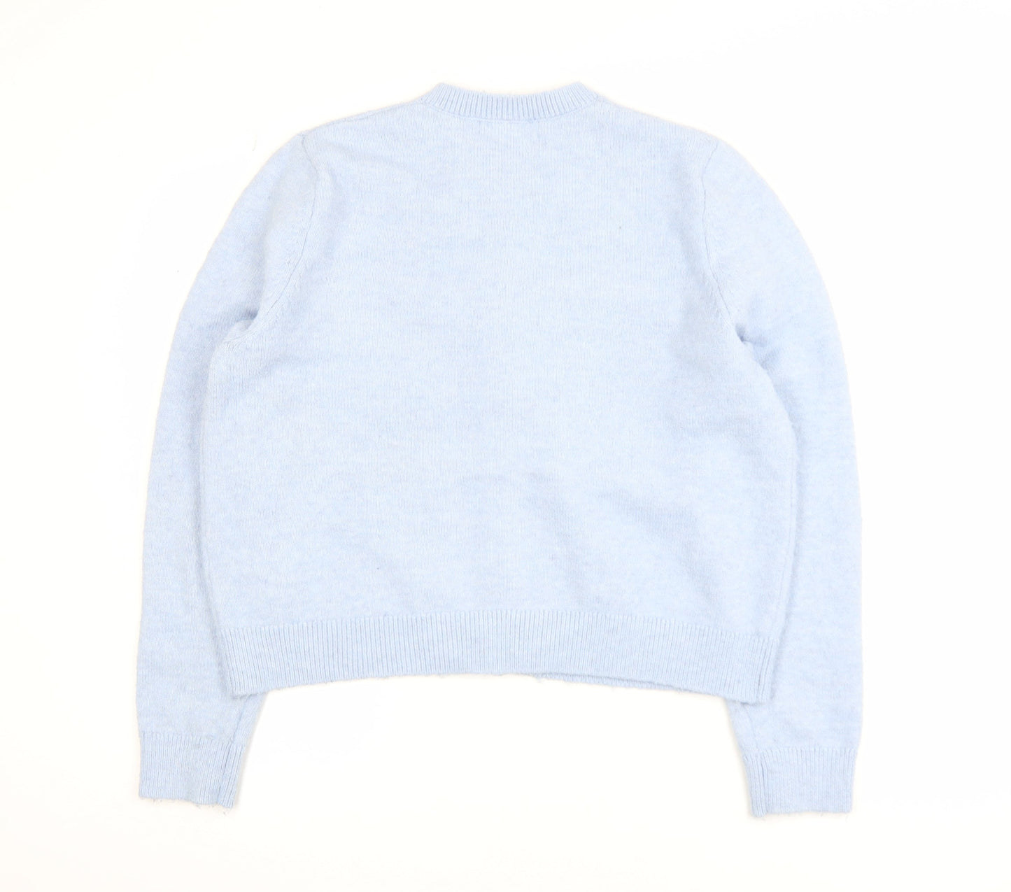 Marks and Spencer Women Blue Crew Neck Long Sleeve Cardigan L