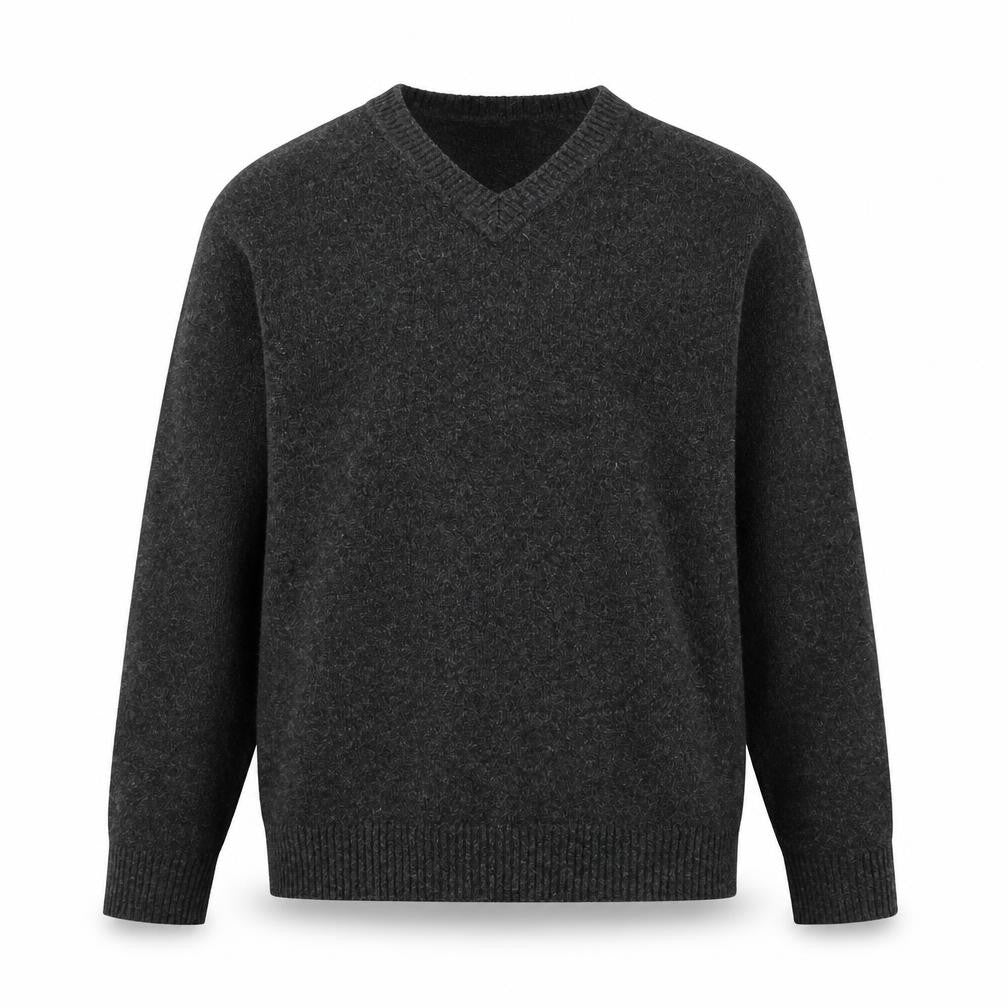 GAP Men’s Grey Wool Blend V-Neck Pullover Jumper Size L