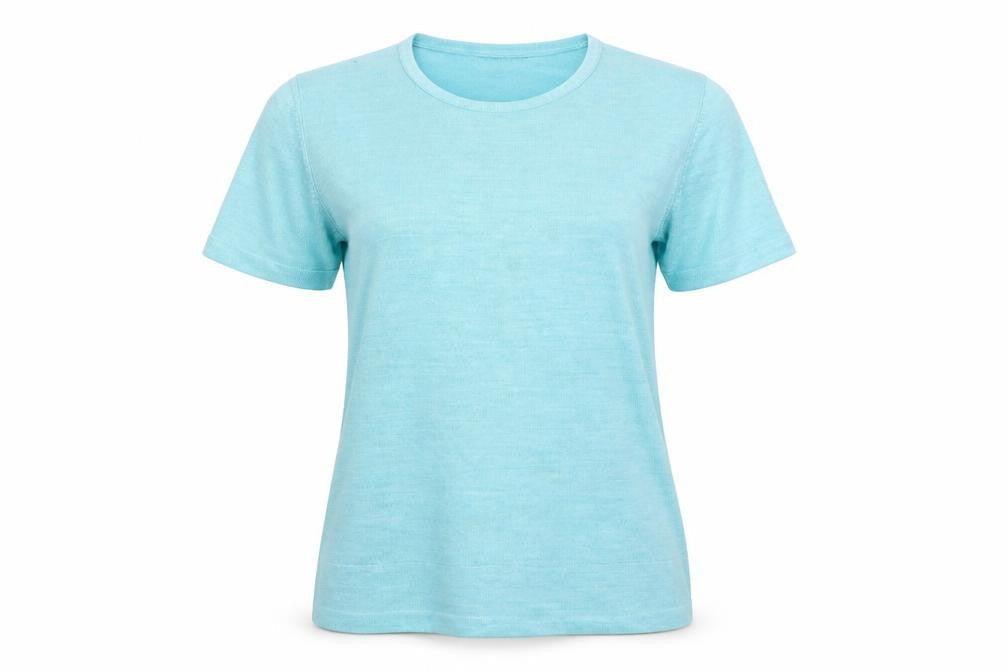 Marks & Spencer Women's Blue Acrylic Knit T-Shirt Size 16