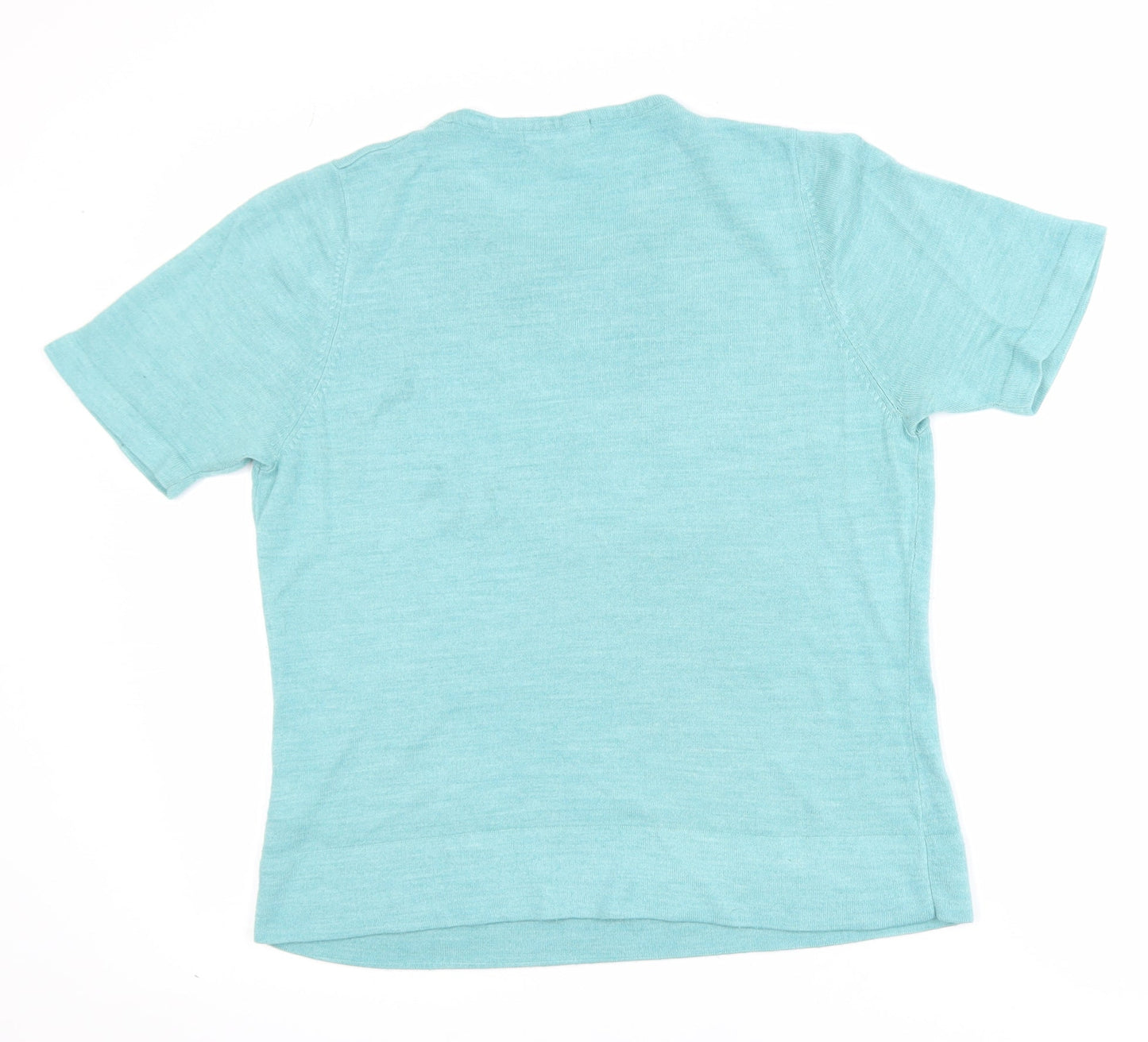 Marks and Spencer Women's Blue Acrylic Knit T-Shirt Size 16
