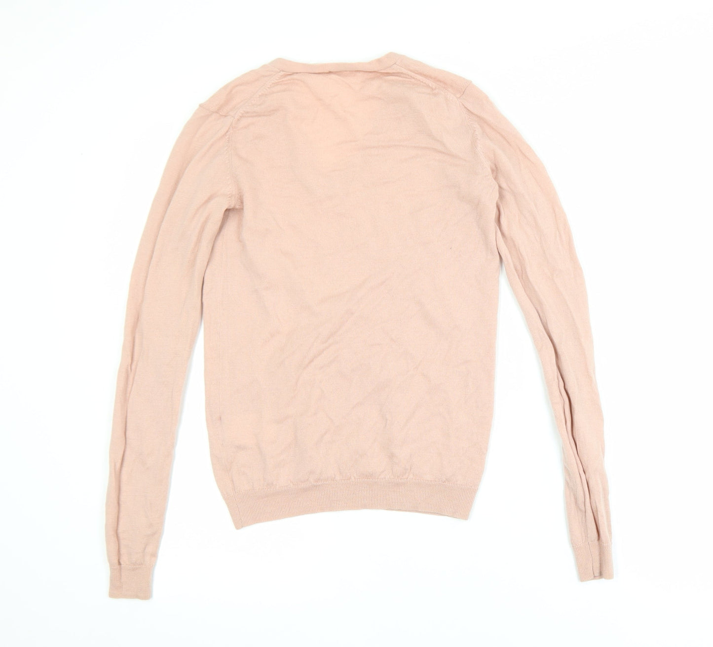 Uniqlo Womens Beige Wool V-Neck Pullover Jumper XS