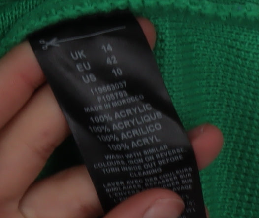 ASOS DESIGN Women’s Green Knit Tank Dress Size 14