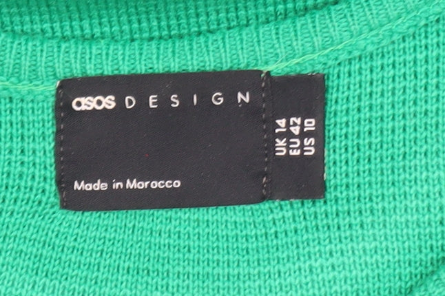 ASOS DESIGN Women’s Green Knit Tank Dress Size 14
