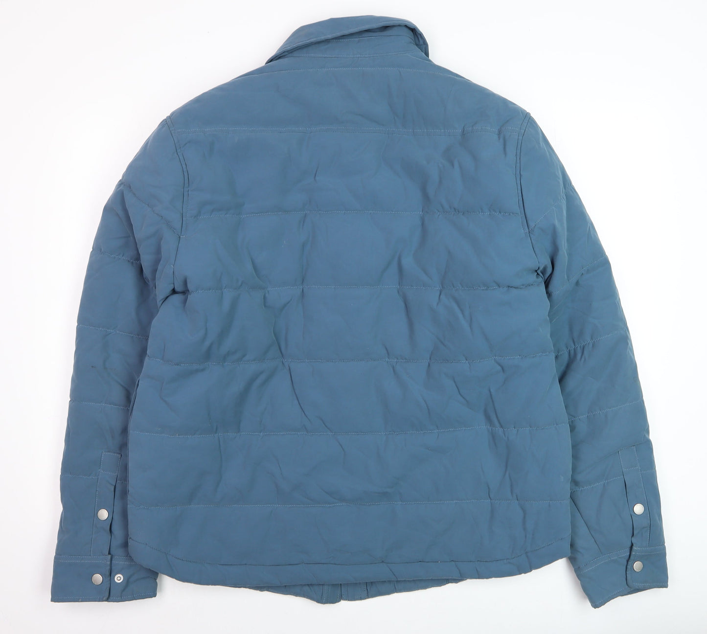 White Stuff Men's Blue Quilted Lined Jacket Size L