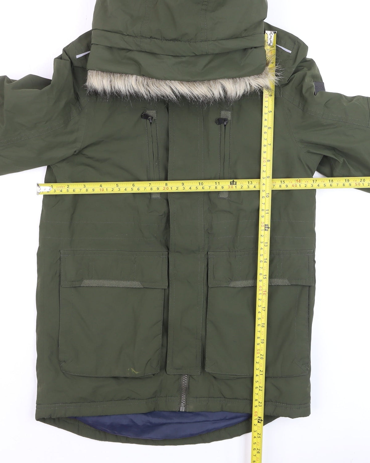 Regatta Boys Green Parka Coat 11-12 Years Hooded Waterproof Winter Jacket