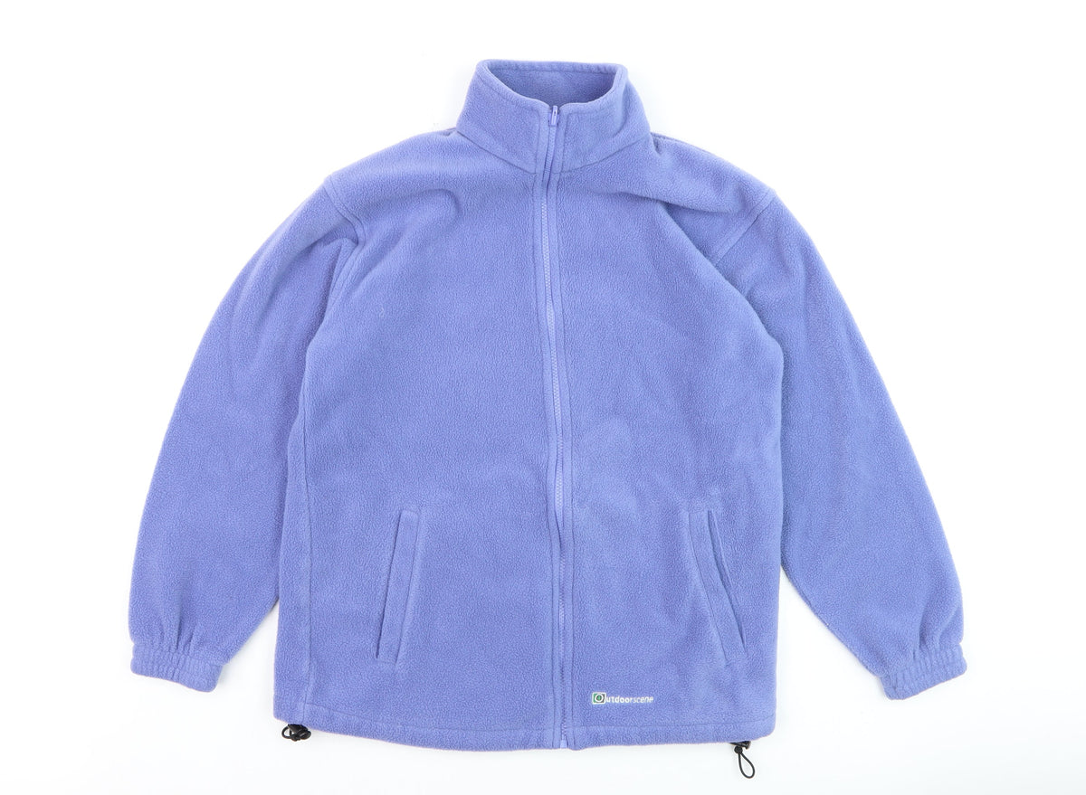 Outdoorscene Womens Purple Fleece Full Zip Jacket Size 12 Regular Fit