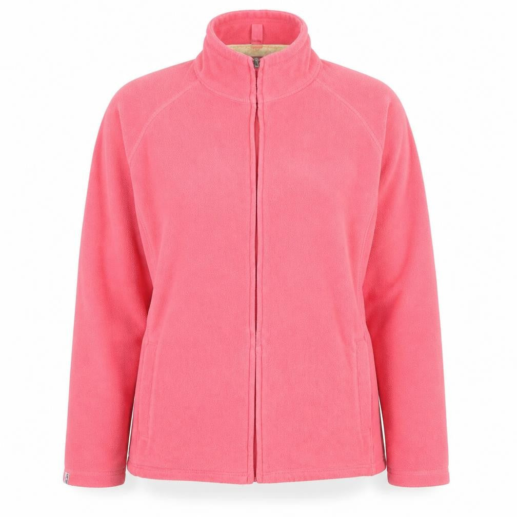 Country Rose Womens Pink Fleece Full Zip Jacket XL Walking Outdoor