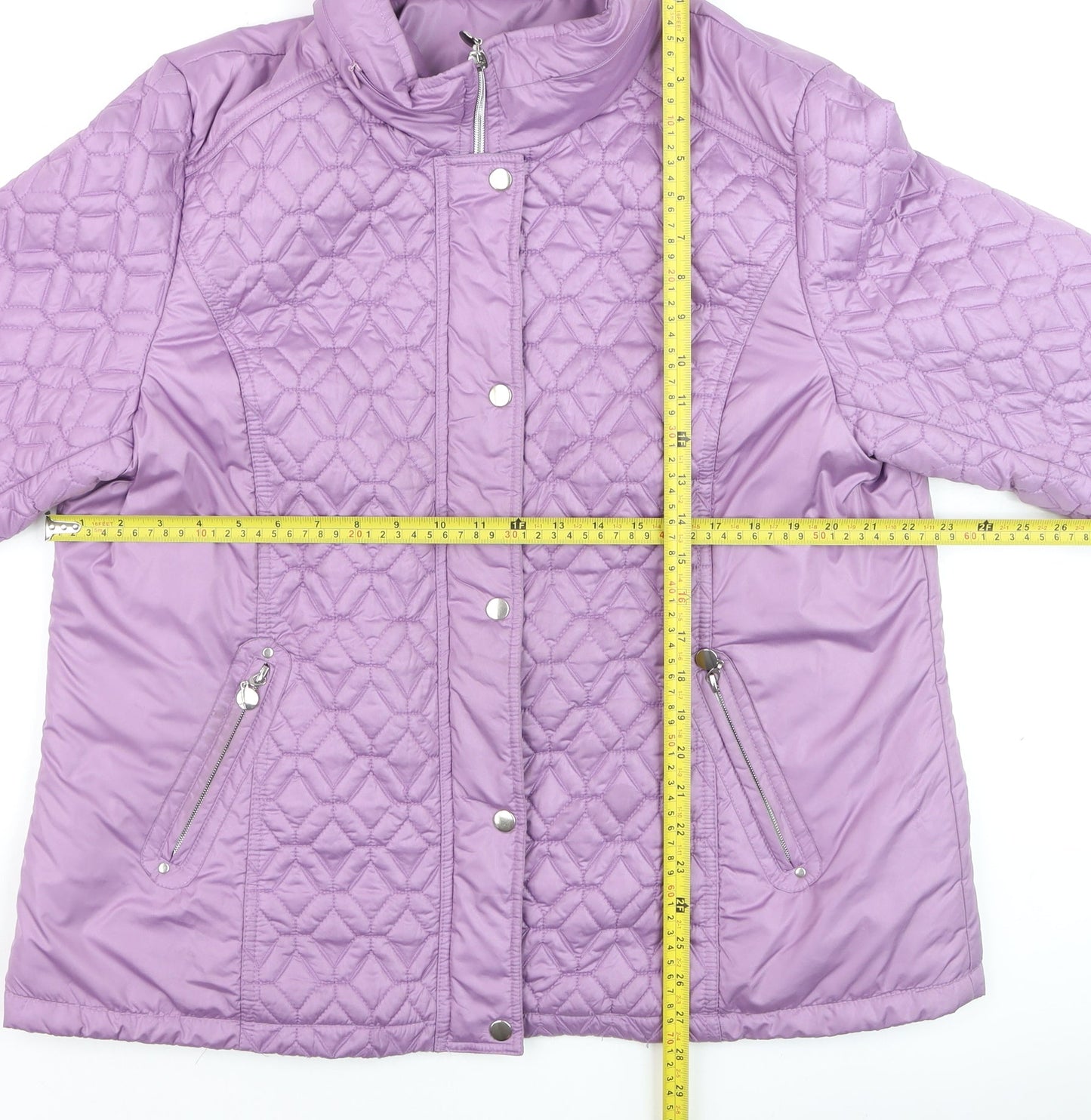Damart Women’s Purple Quilted Mid-Length Jacket Size L 18/20
