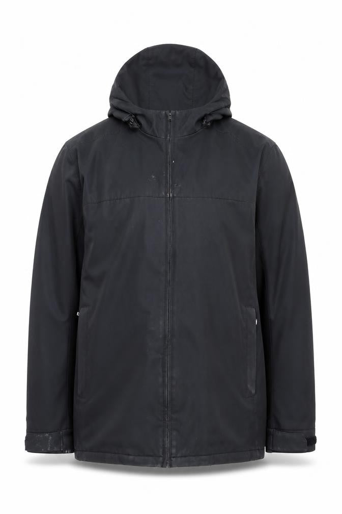Weatherproof Men’s Black XL Waterproof Hooded Rain Jacket