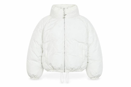 PRETTYLITTLETHING Women’s Petite White Cropped Puffer Jacket UK 2