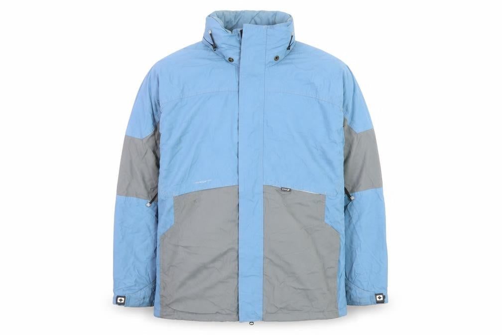 Headworx Men’s Blue L Waterproof Parka Jacket Hooded Outdoor Technical Lined