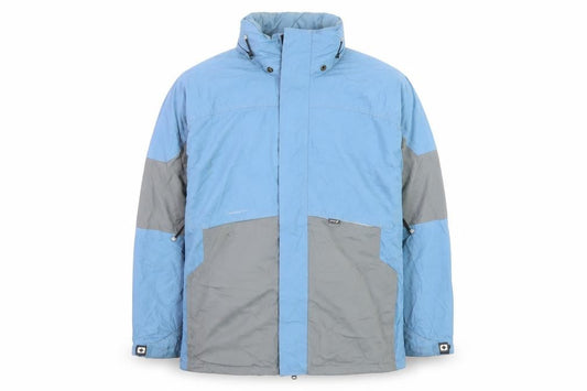 Headworx Men’s Blue L Waterproof Parka Jacket Hooded Outdoor Technical Lined