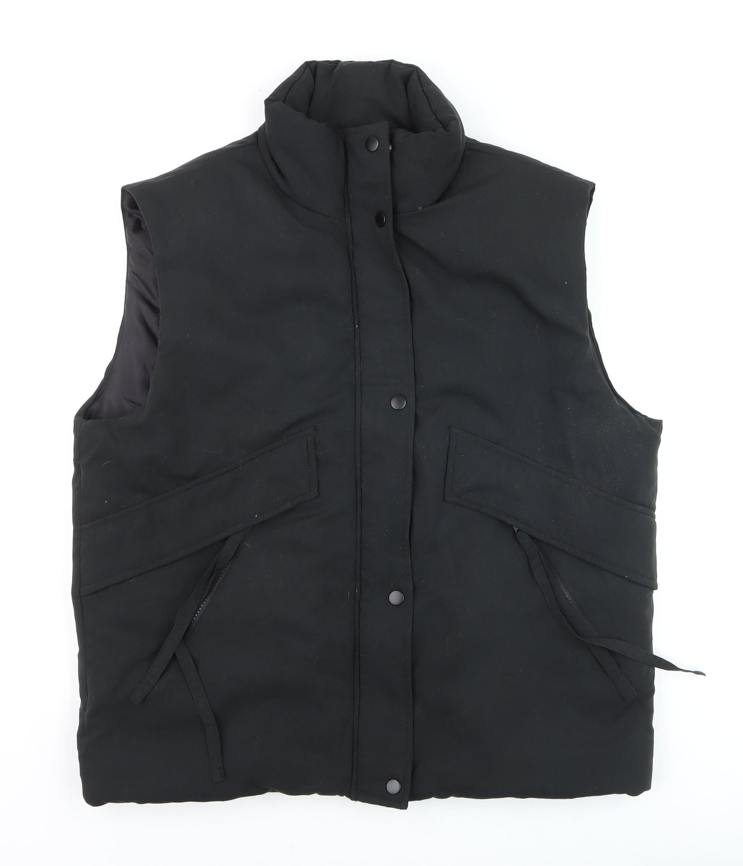 MISSPAP Unisex Black Padded Puffer Waistcoat Size S