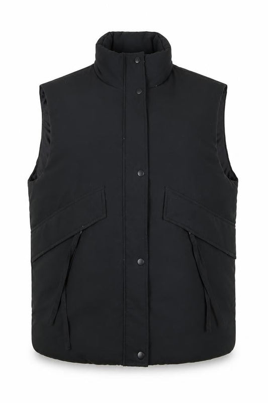 MISSPAP Unisex Black Padded Puffer Waistcoat Size S