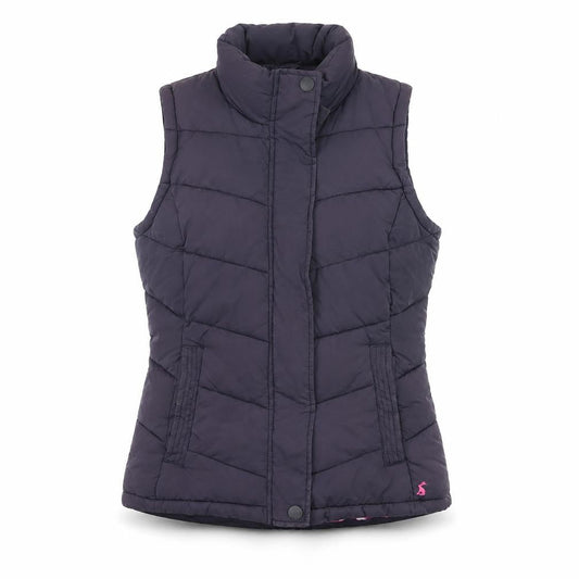 Joules Women's Purple Padded Gilet UK 8 Quilted Waistcoat