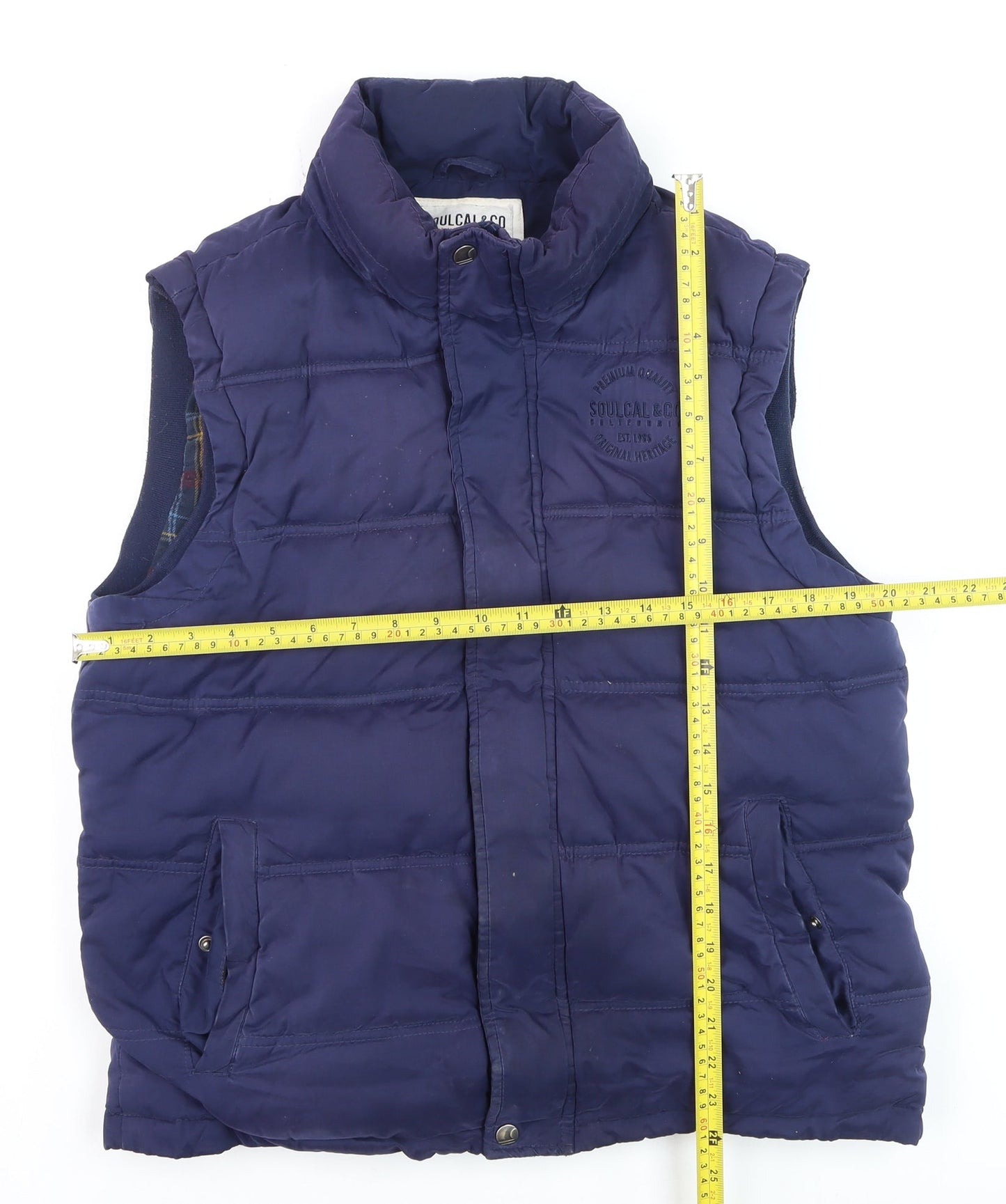 SoulCal & Co Women’s Blue Padded Puffer Waistcoat Vest Size L