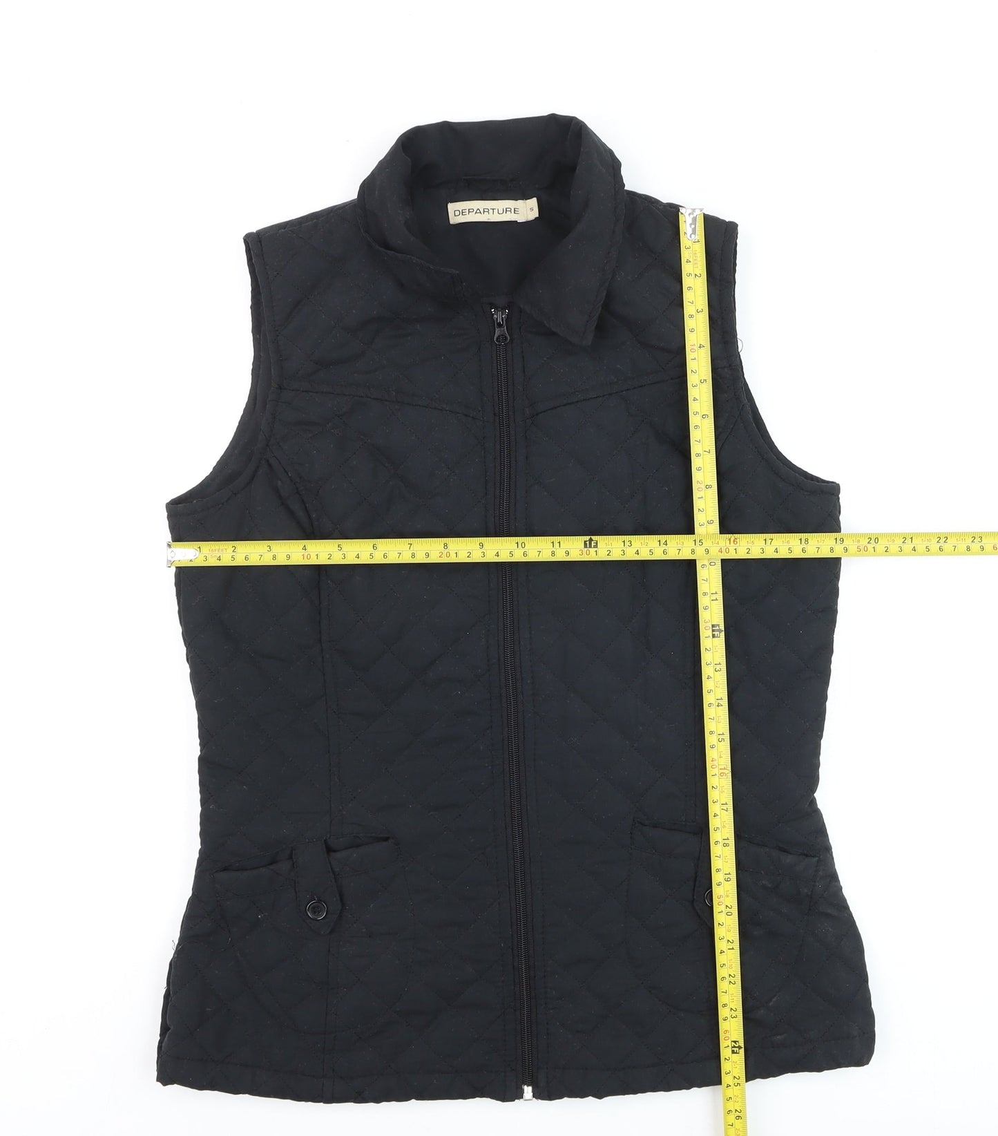 Departure Men's Black Quilted Waistcoat S Lightweight Casual Gilet