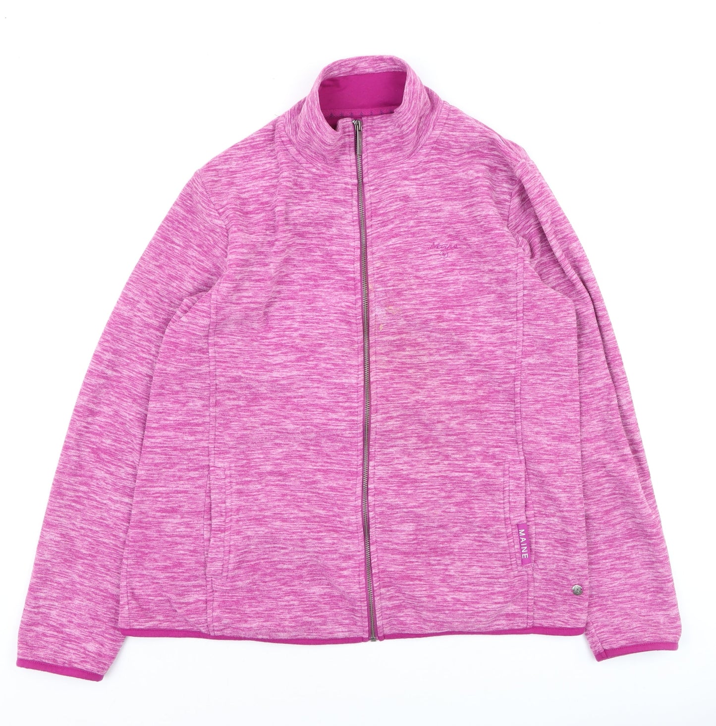 Maine New England Women's Pink Size 16 Full Zip Fleece Jacket