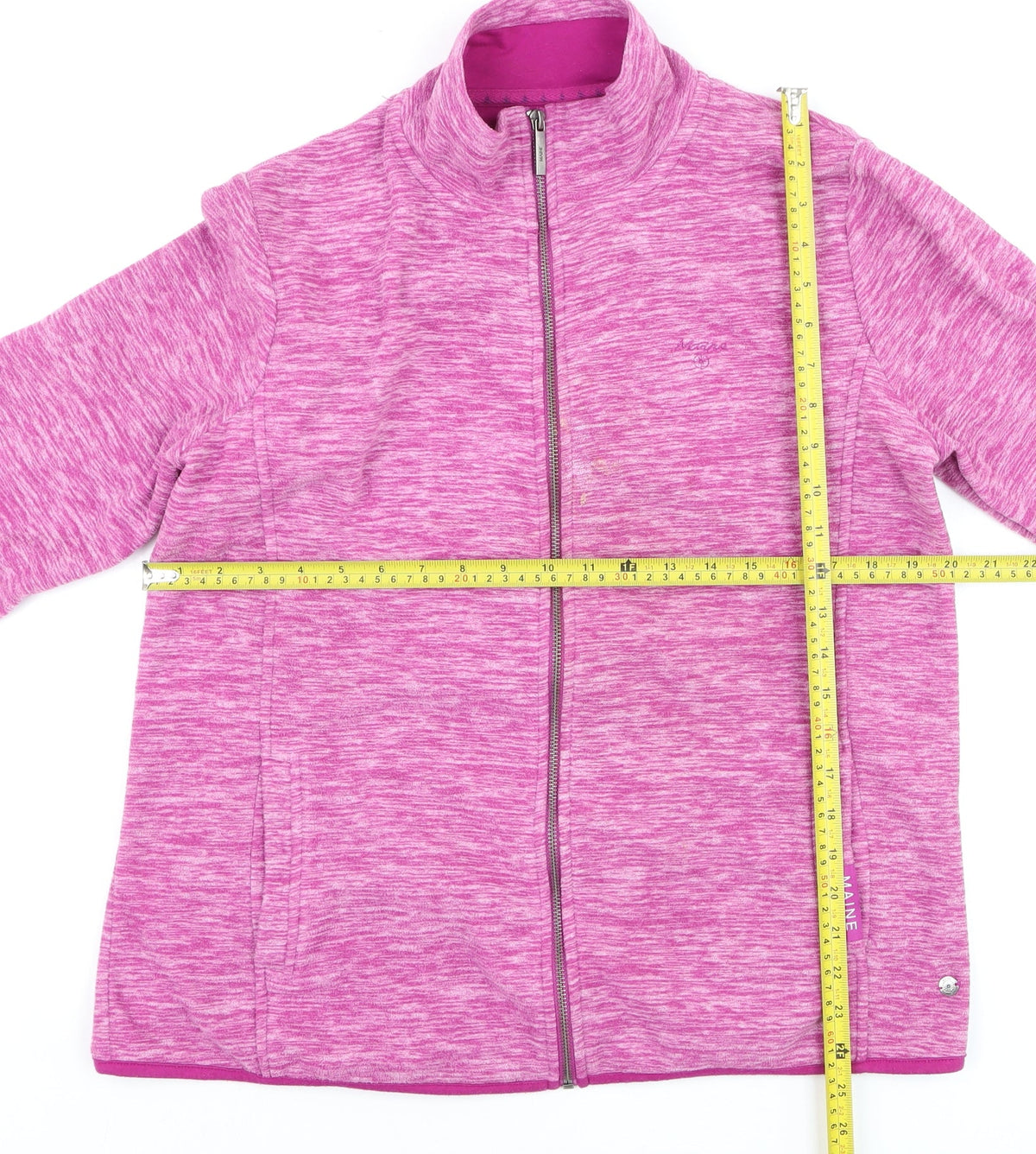 Maine New England Women's Pink Size 16 Full Zip Fleece Jacket