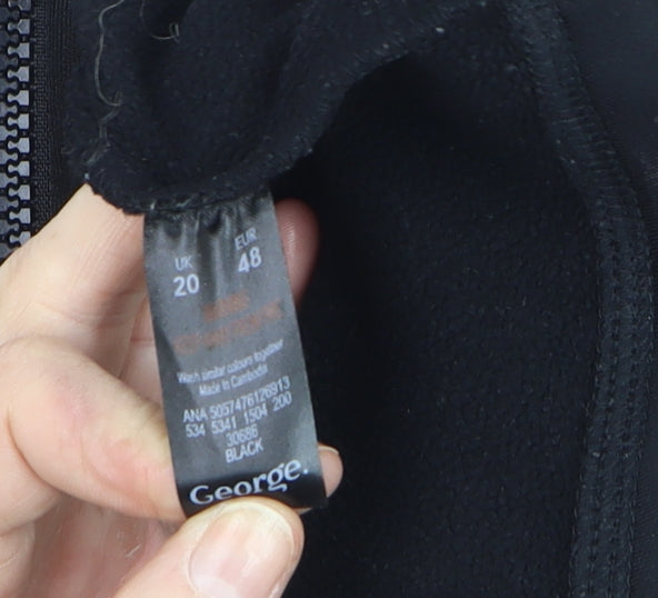Ozark Trail Men's Black Softshell Hooded Hiking Jacket L