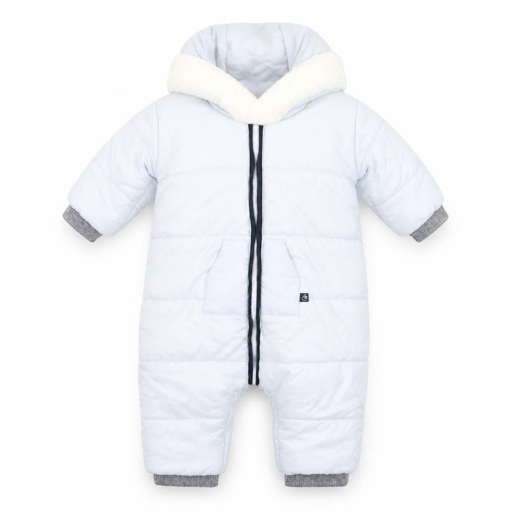 Absorba Unisex Baby Blue Hooded Puffer Snowsuit 12 Months Winter Warm
