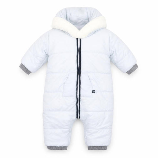 Absorba Unisex Baby Blue Hooded Puffer Snowsuit 12 Months Winter Warm