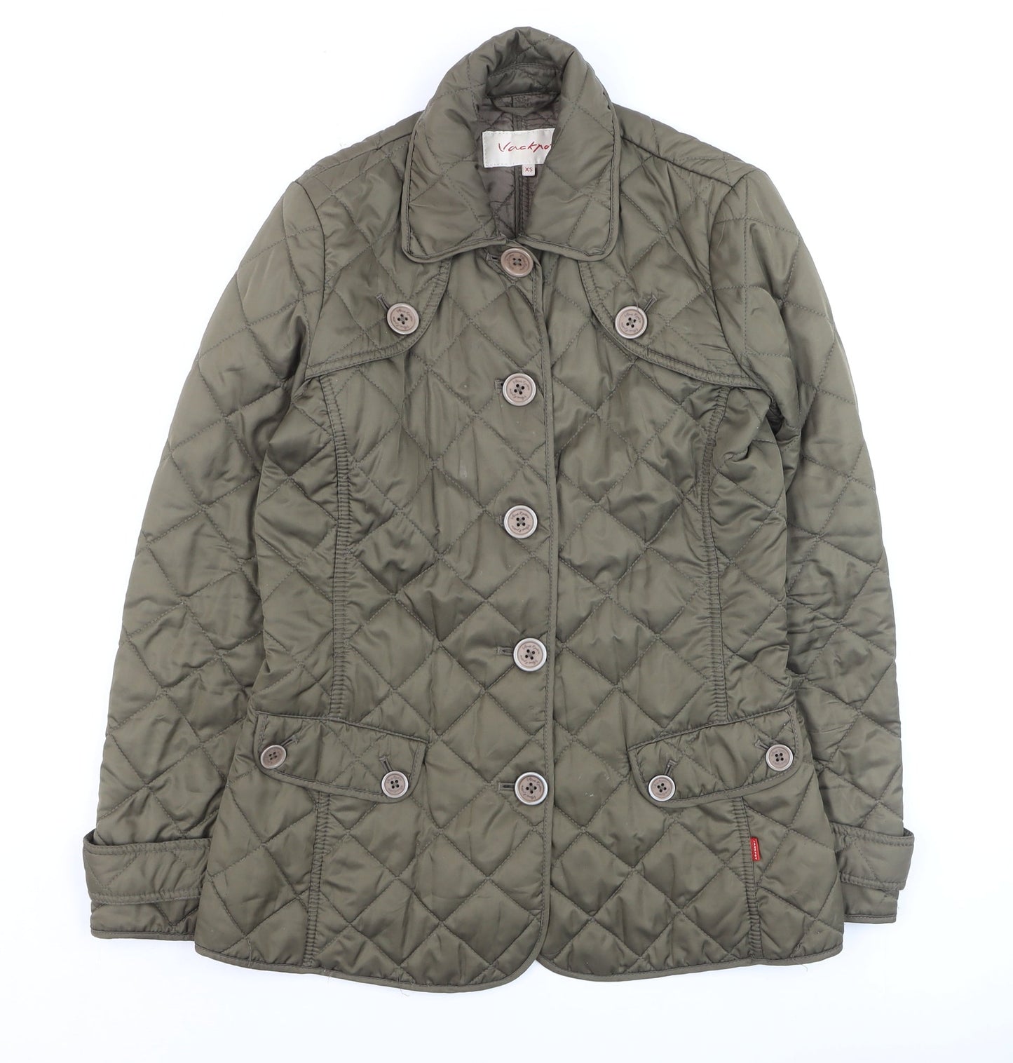 Vackpro Women's Green Quilted Mid-Length Jacket XS