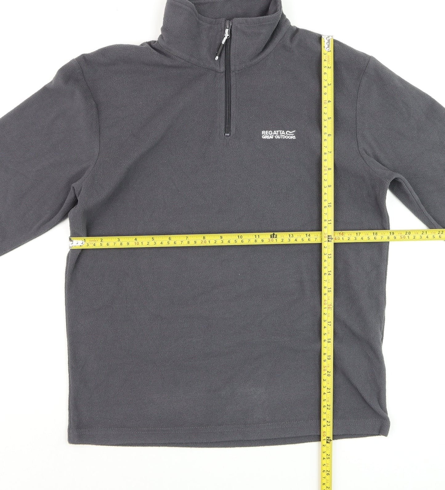 Regatta Men's Grey Fleece 1/4 Zip Pullover Sweatshirt Size S