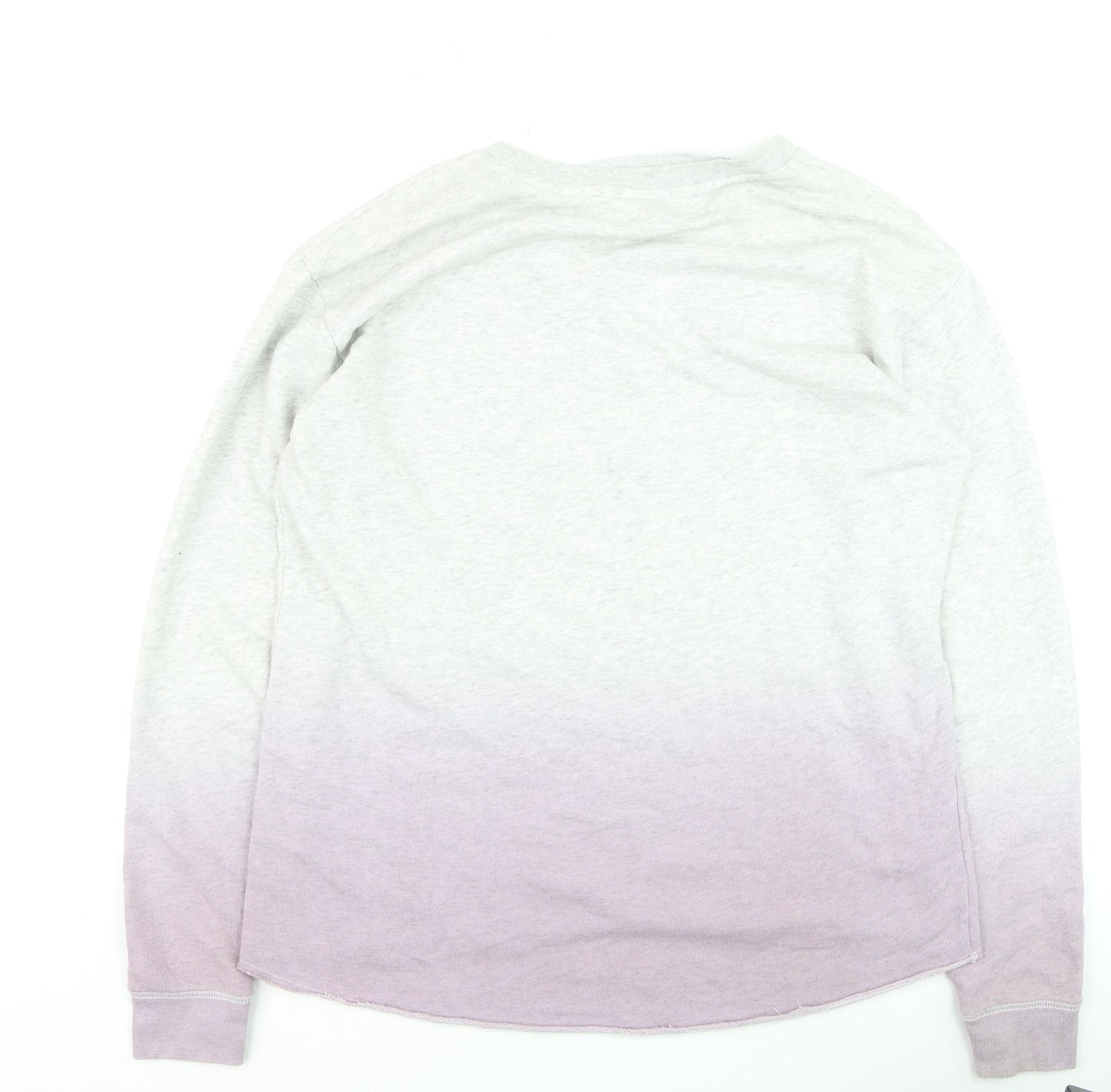 Victoria's Secret PINK Womens Grey Purple Ombre Pullover Sweatshirt Size S