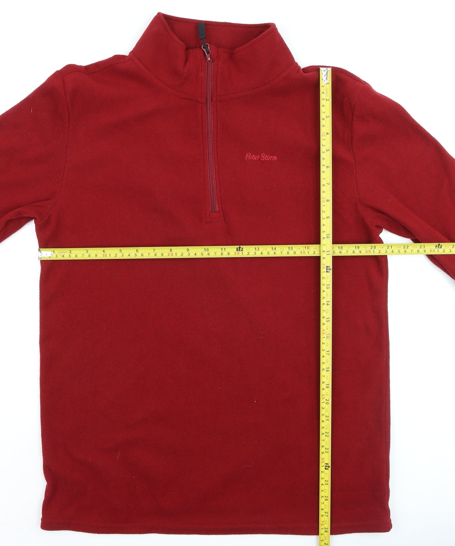 Peter Storm Men's Red Fleece 1/2 Zip Pullover Sweatshirt M