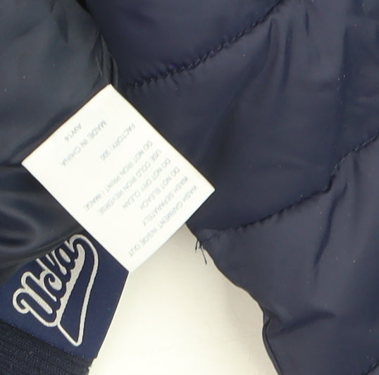 UCLA Men's Blue Hooded Puffer Jacket M Casual Winter Warm