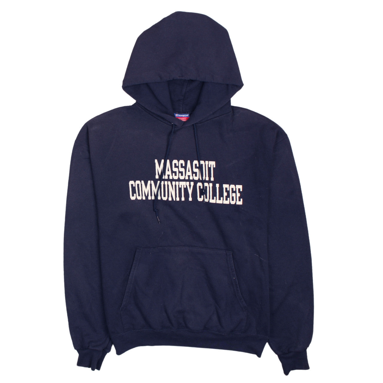 Champion Mens Blue M Pullover Hoodie Massasoit Community College