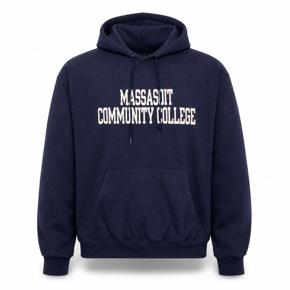 Champion Mens Blue M Pullover Hoodie Massasoit Community College